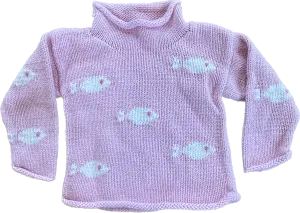 12months - Summer Place pink fish sweater