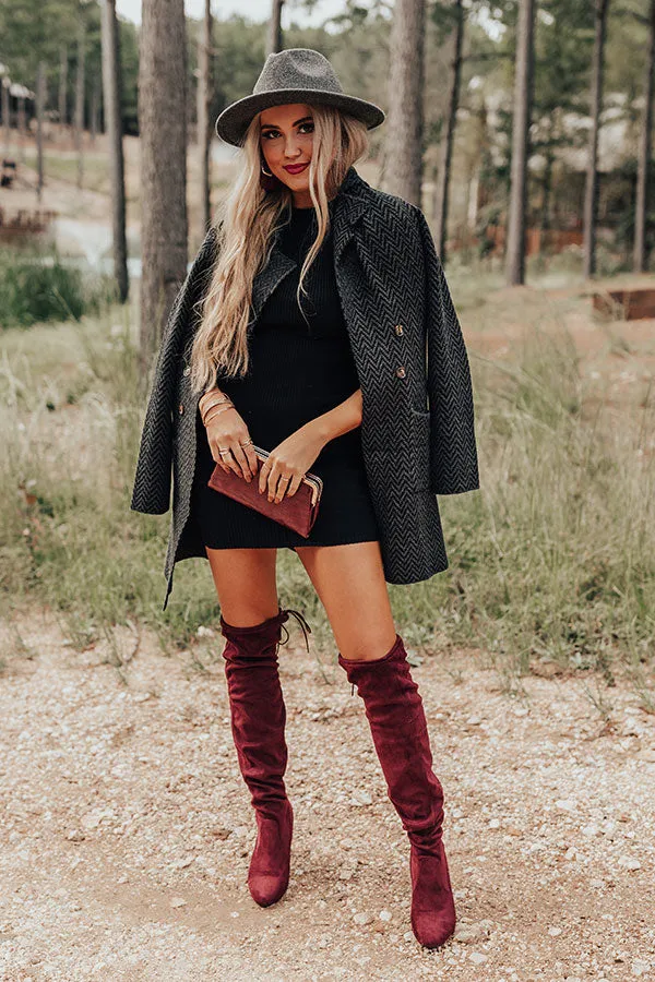 Abundant Love Sweater Dress In Black