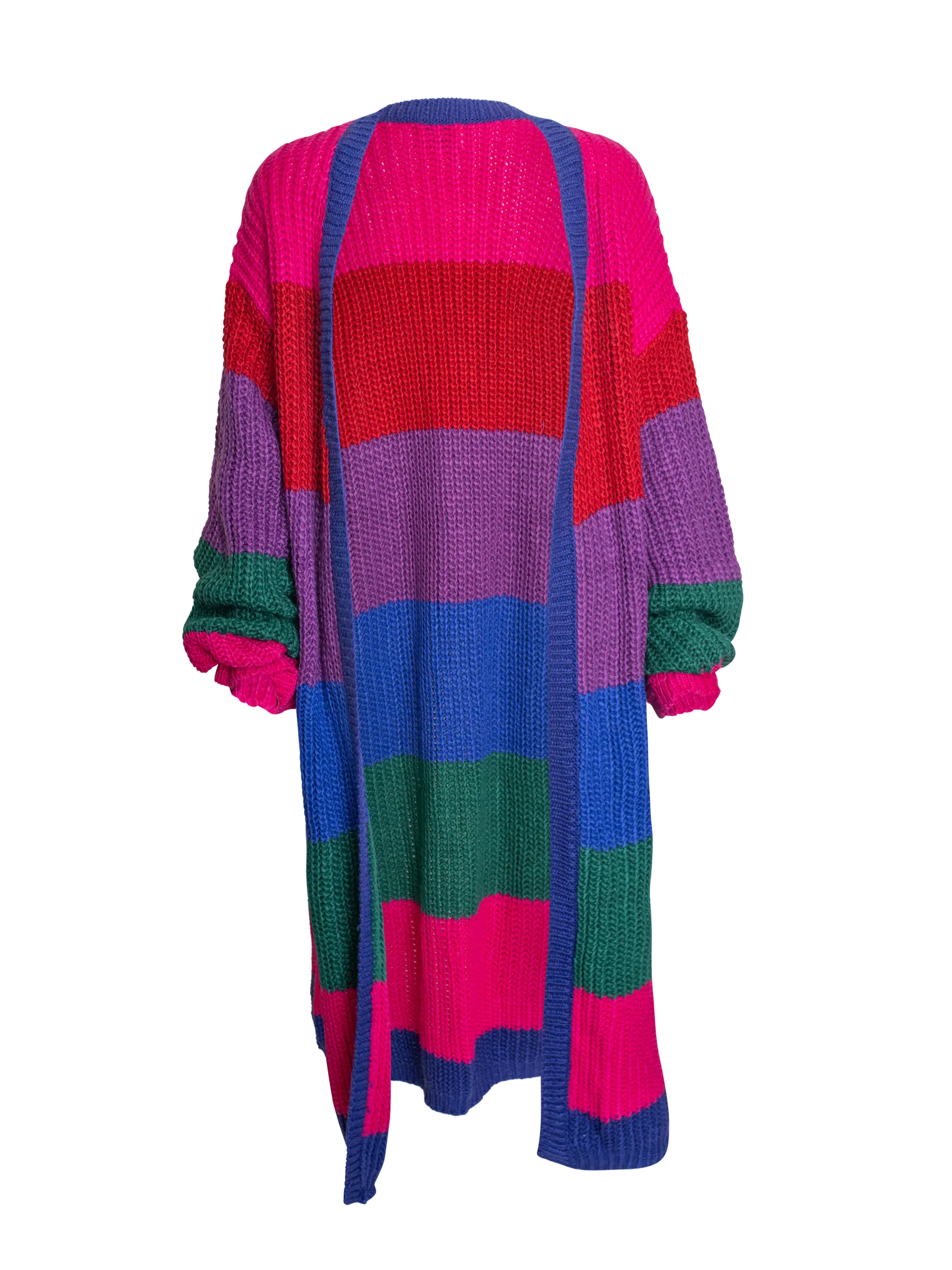 Alana Kay Tony Striped Open Front Cardigan (Oversized)