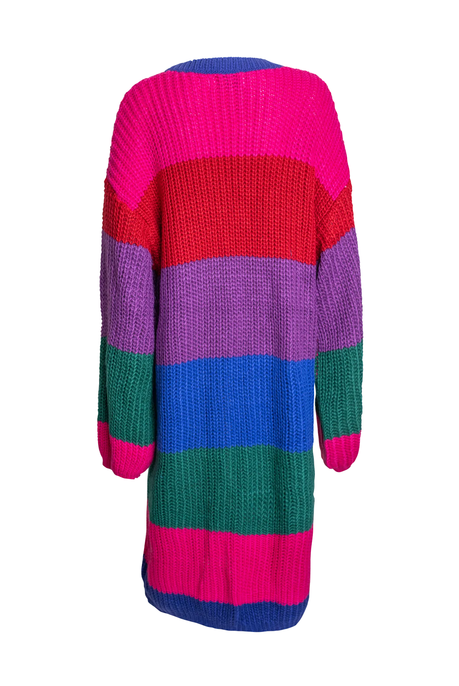 Alana Kay Tony Striped Open Front Cardigan (Oversized)