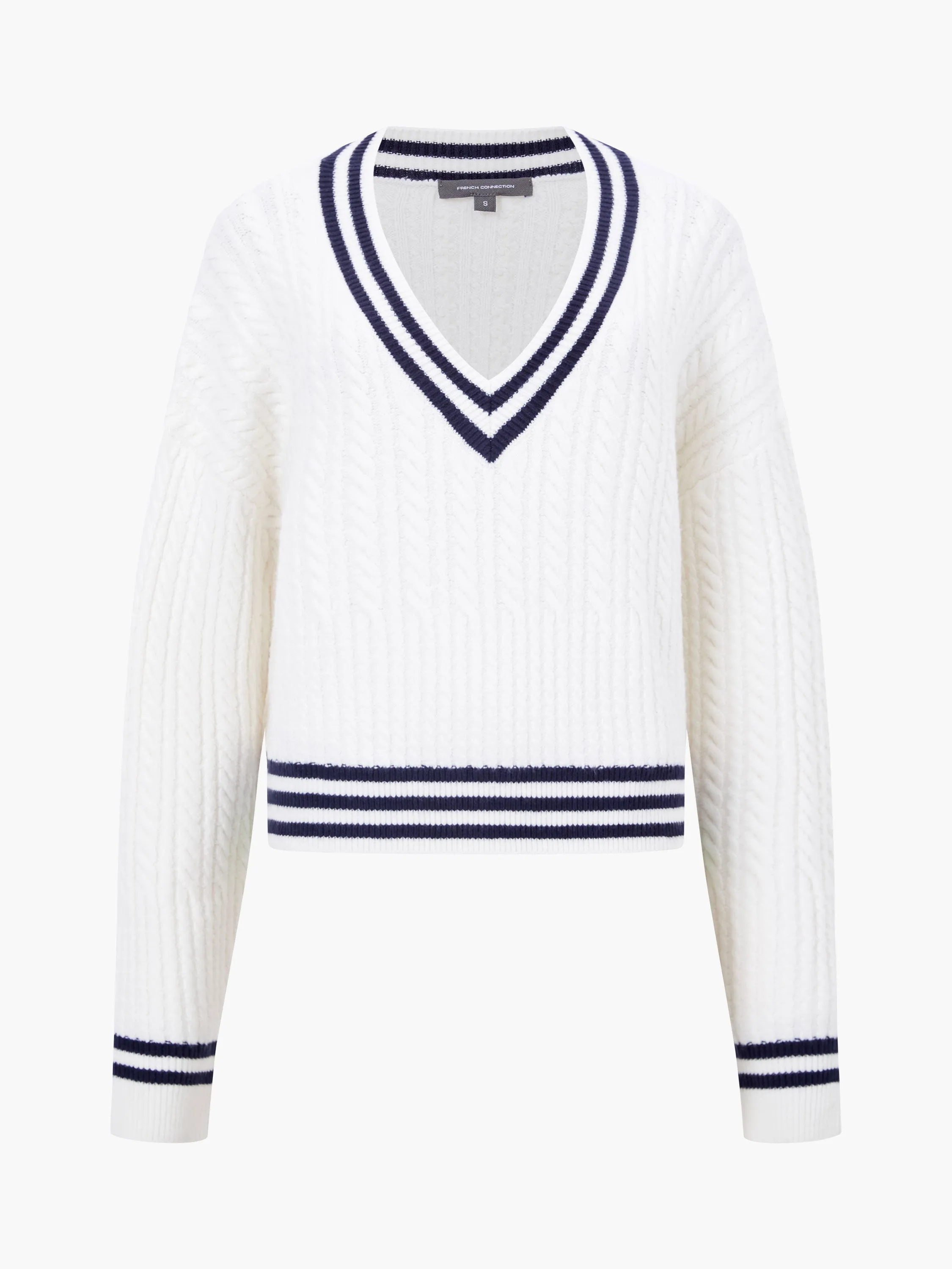 Babysoft Cable V-Neck Jumper