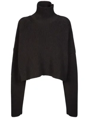 Balenciaga   Cropped cotton knit turtleneck 