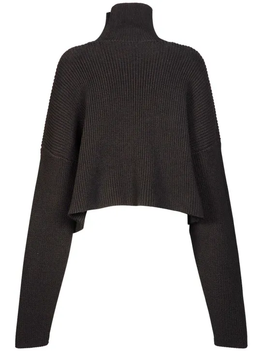 Balenciaga   Cropped cotton knit turtleneck 