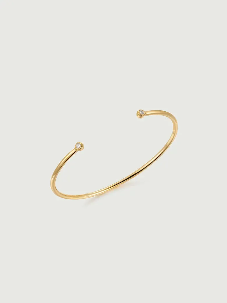Bezel Set Diamond Bangle