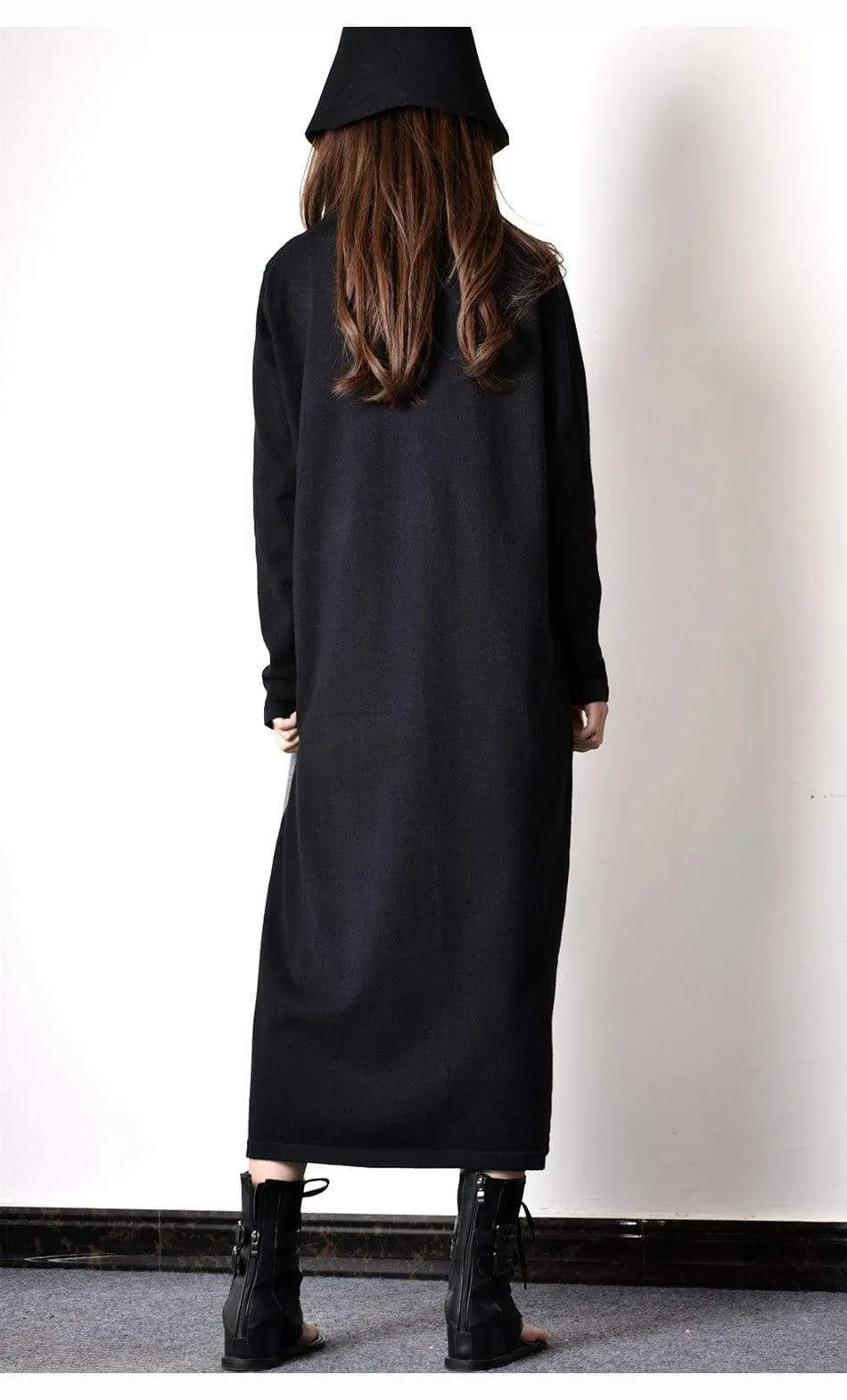 Black & Grey Oversized Sweater Dress | Millennials