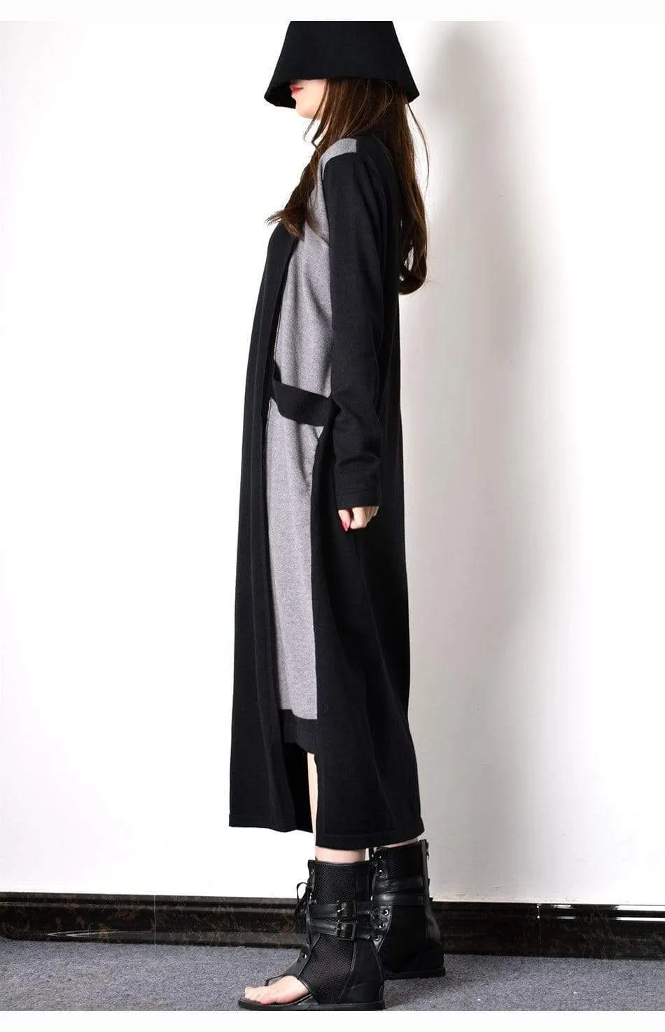 Black & Grey Oversized Sweater Dress | Millennials