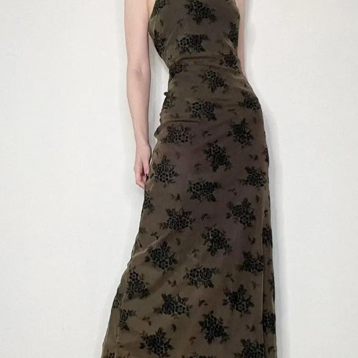 braunes Sommer-Fairy-Grunge-Kleid