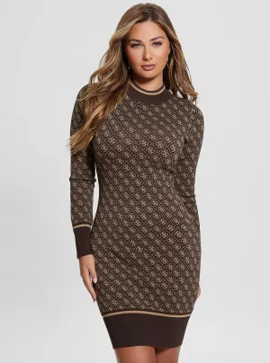 Brown Lise Logo Mini Dress Brown Lise Logo Mini Dress