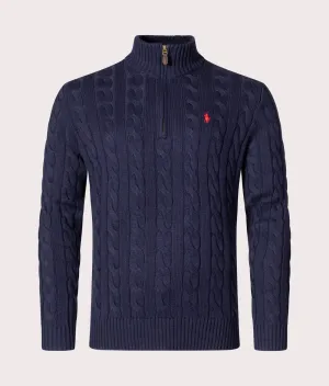 Cable Knit Quarter Zip Jumper