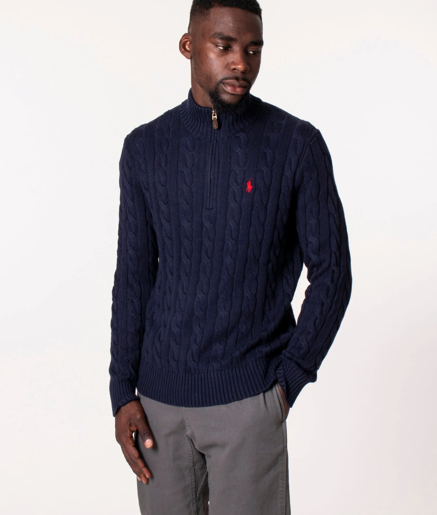 Cable Knit Quarter Zip Jumper