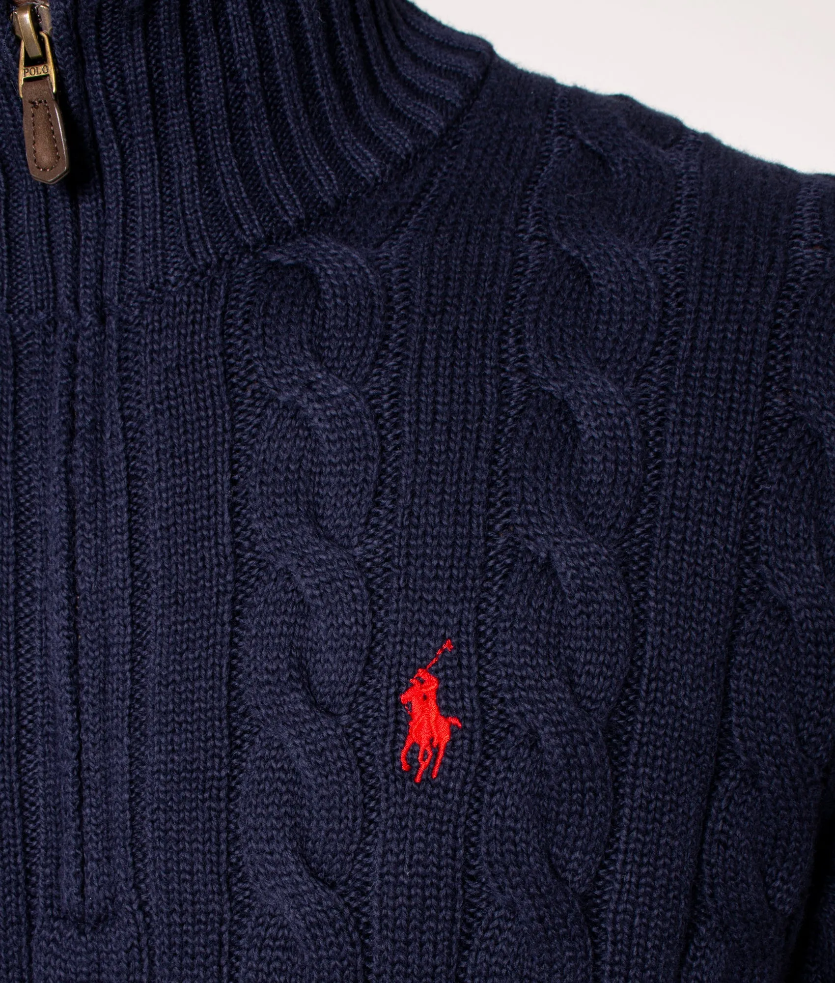 Cable Knit Quarter Zip Jumper