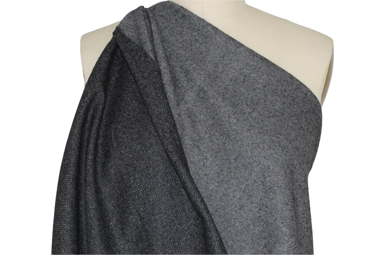 Cashmere-Blend Double Knit - Heathered Gray