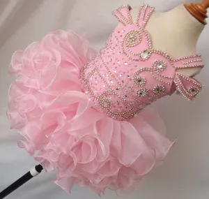 Custom Infant/toddler/baby/children/kids Girl's glitz Pageant Dress