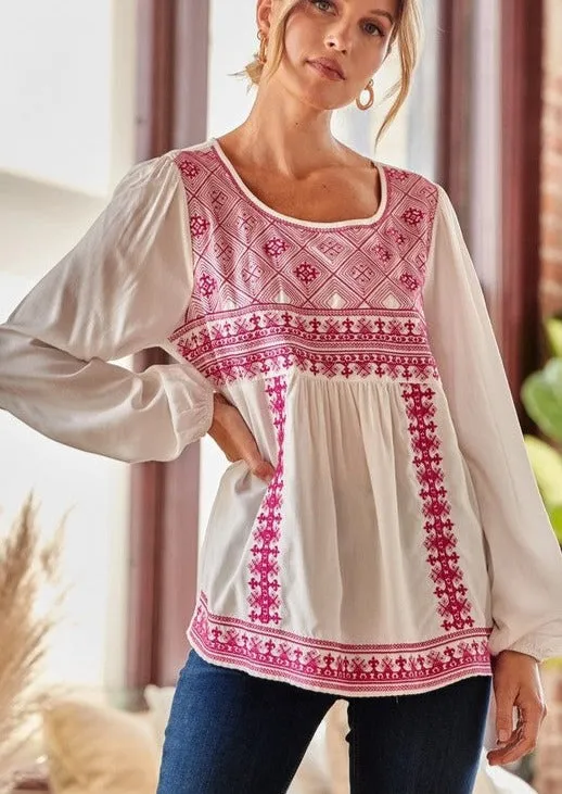 Delicate Detailed Embroidery Top by Savanna Jane