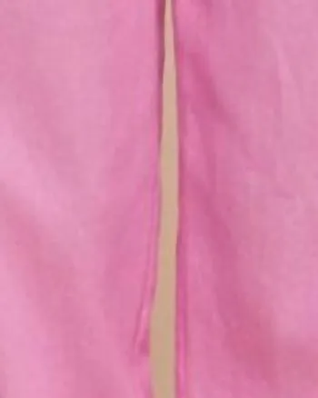 Drawstring Casual Linen Pants in Pink | Pink