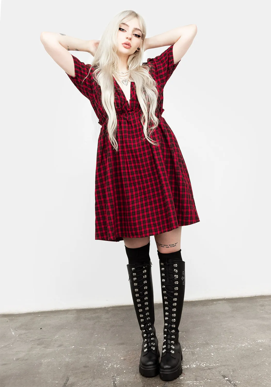 Dreadful Ruffle Smock Dress