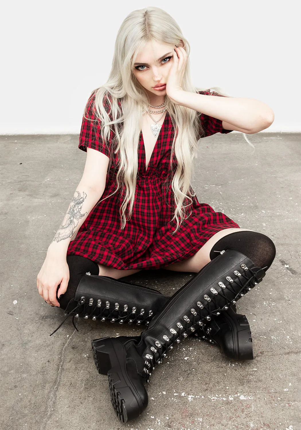 Dreadful Ruffle Smock Dress