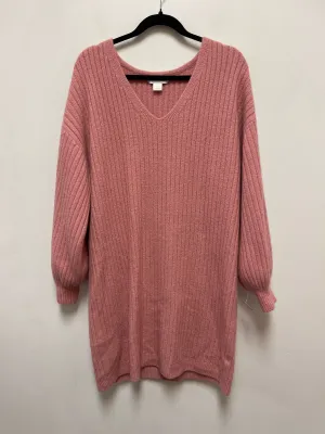 Dress Sweater By Clothes Mentor In Pink, Size: Xl
