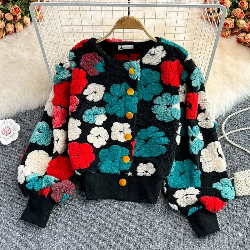 Flower Tufted Sweater