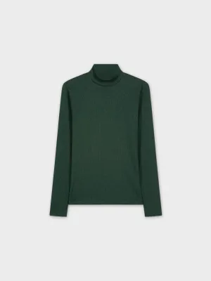 HEATHERED TURTLENECK-GREEN
