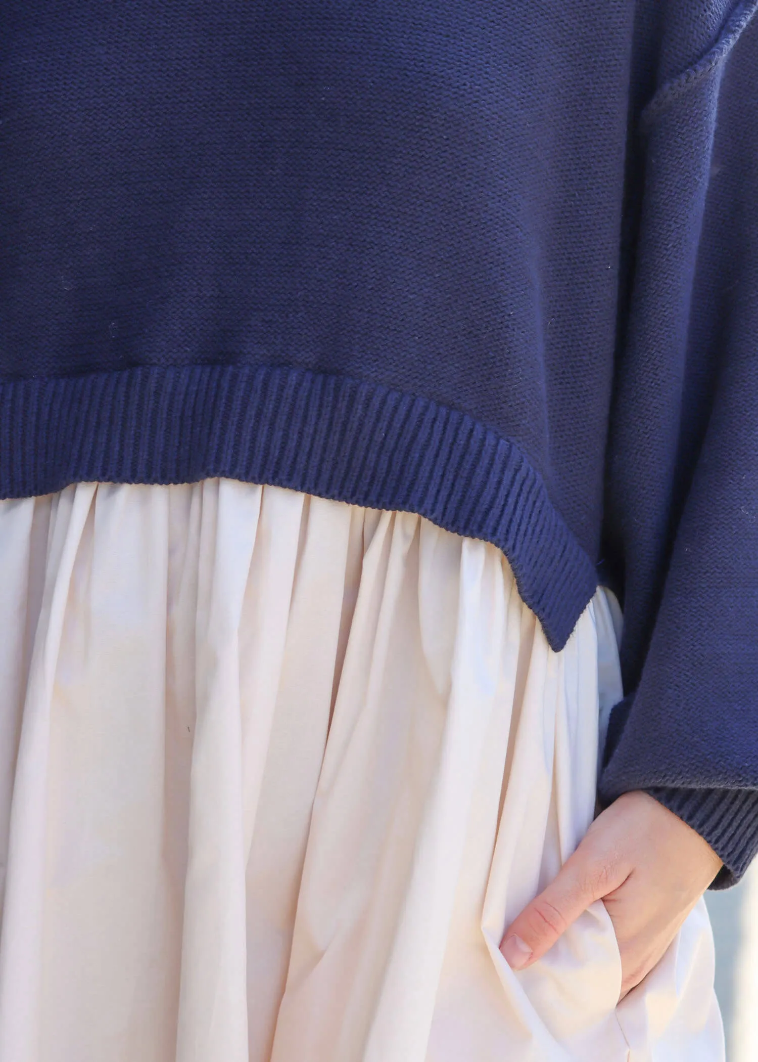 Isabel Sweater Dress- Navy/Multi