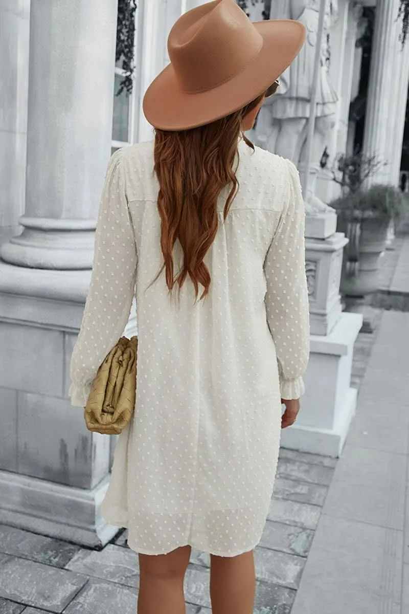 JACQUARD HAIR BALL ELEGANT A LINE DRESS