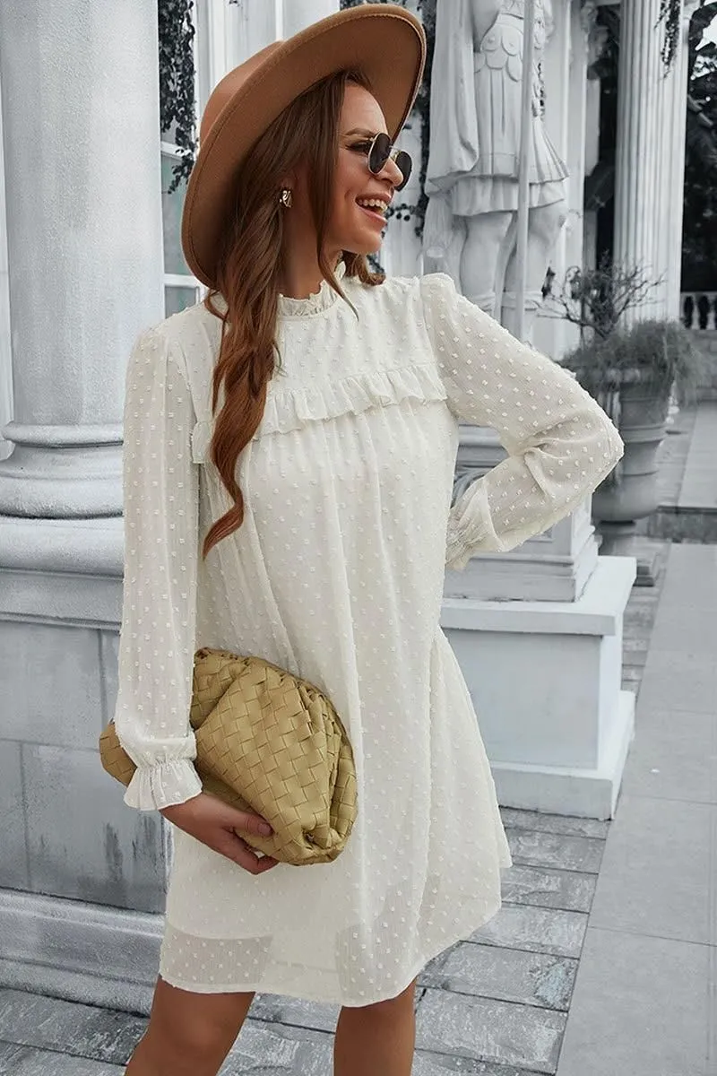 JACQUARD HAIR BALL ELEGANT A LINE DRESS