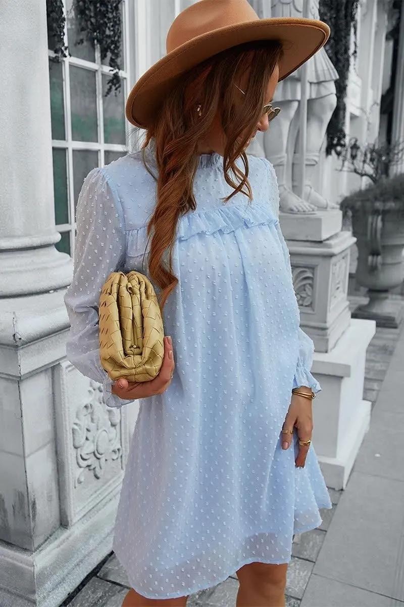 JACQUARD HAIR BALL ELEGANT A LINE DRESS