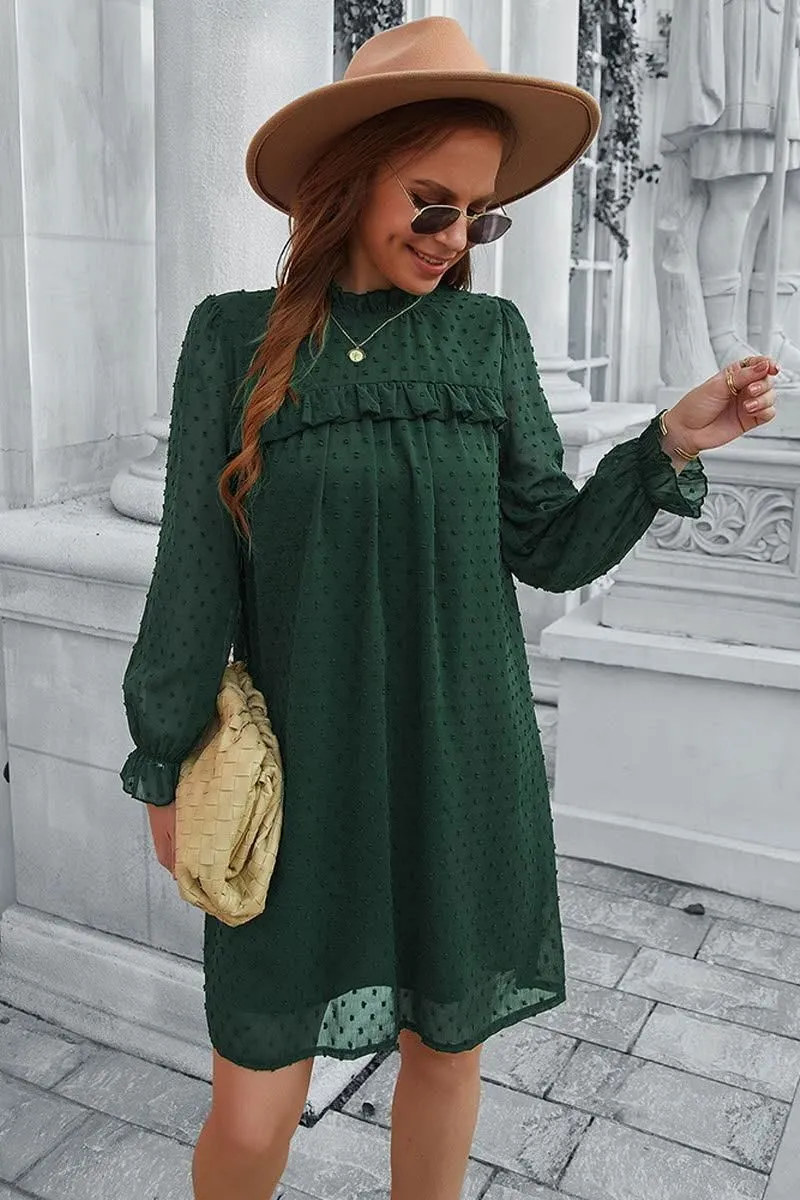 JACQUARD HAIR BALL ELEGANT A LINE DRESS