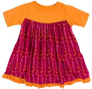 KicKee Pants Rhododendron Worms Classic S/S Swing Dress