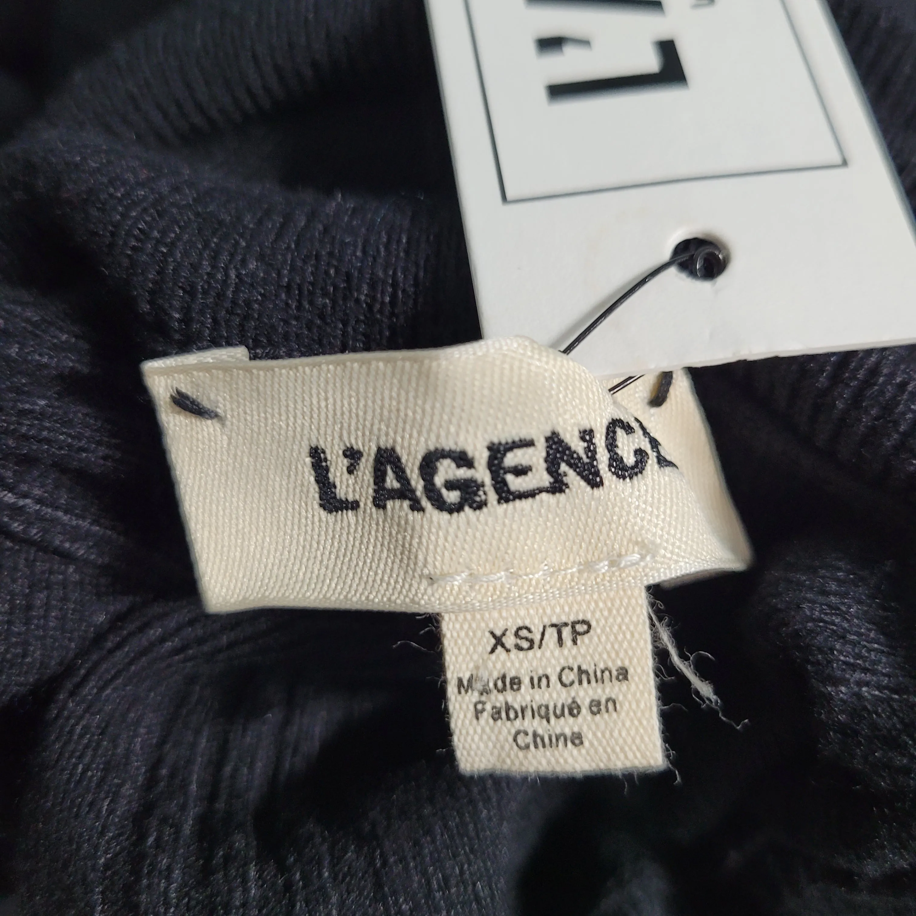 L'Agence Black Jeanne Knit Turtleneck Sweater Midi Dress Size X-Small