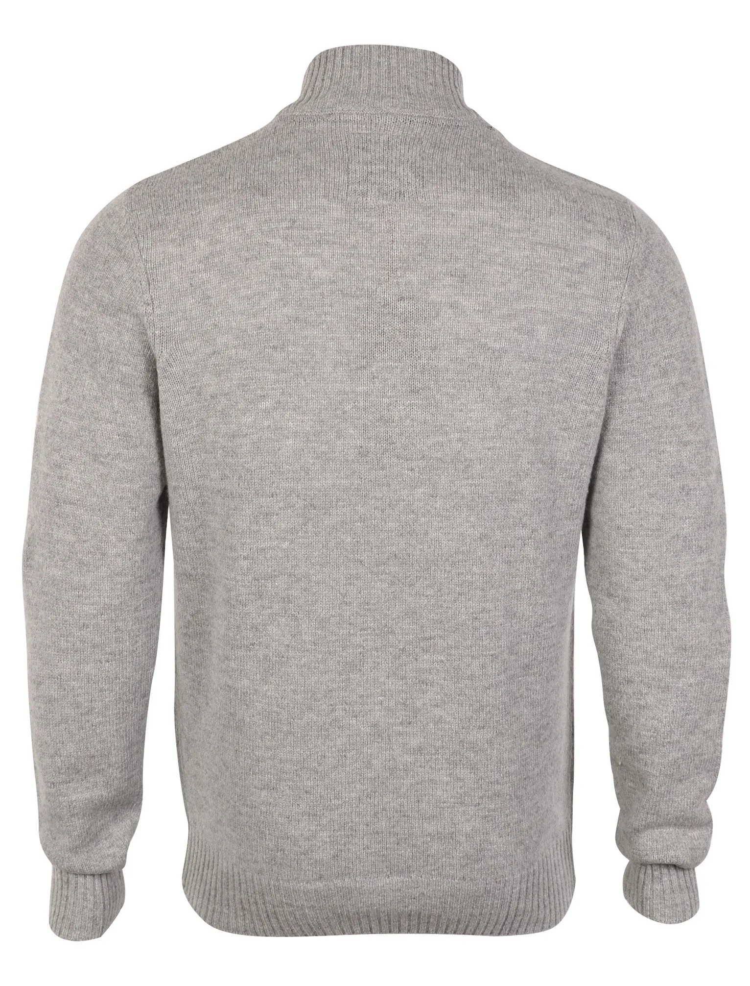 Lamb Wool Blend Funel Neck Jumper in Grey