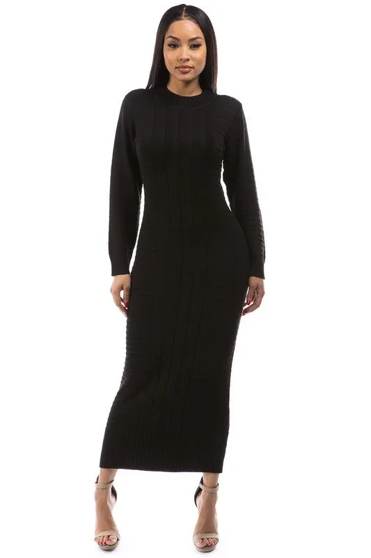 LONG MAXI SWEATER DRESS