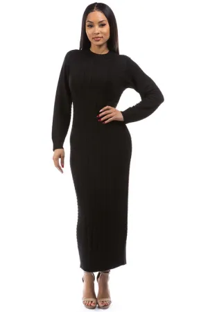 LONG MAXI SWEATER DRESS