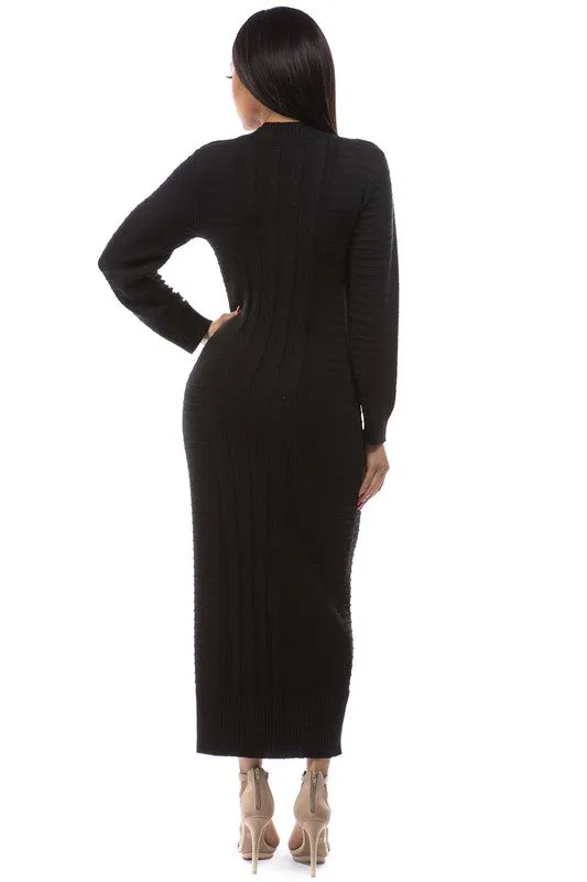 LONG MAXI SWEATER DRESS