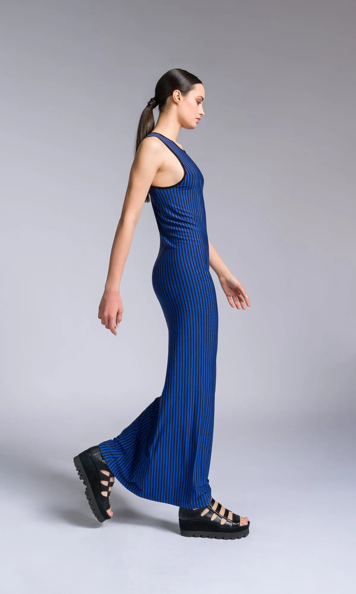 Long Striped Bodycon Dress