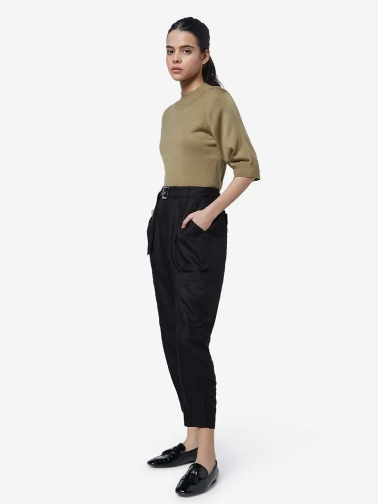 LOV Beige Lily Turtleneck Top