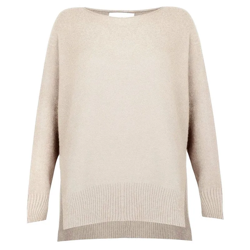 Marley Round Neck Easy Fit Jumper in Ivory