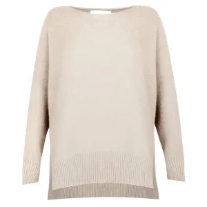 Marley Round Neck Easy Fit Jumper in Ivory