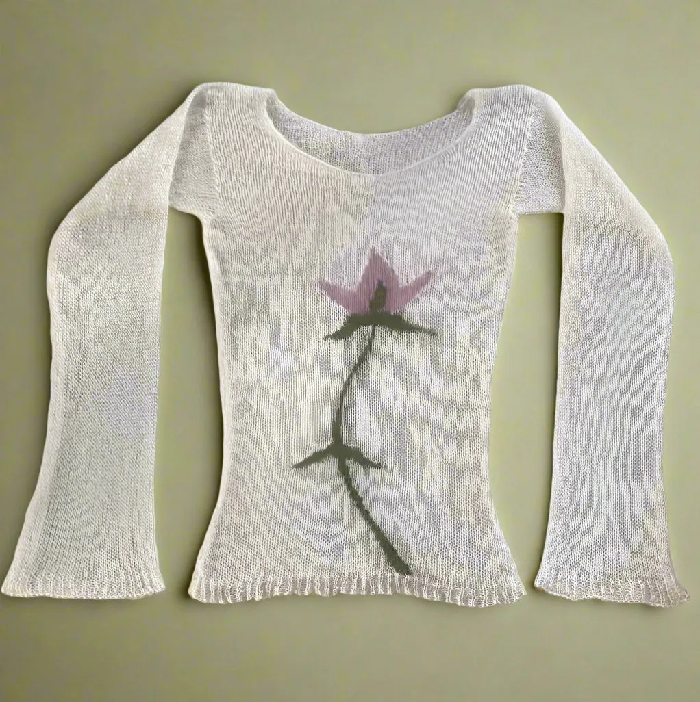 Midnight Bloom Knit Sweater