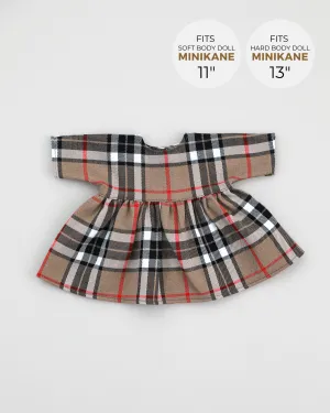 Minikane Doll Clothes | Holiday Doll Dress - Plaid