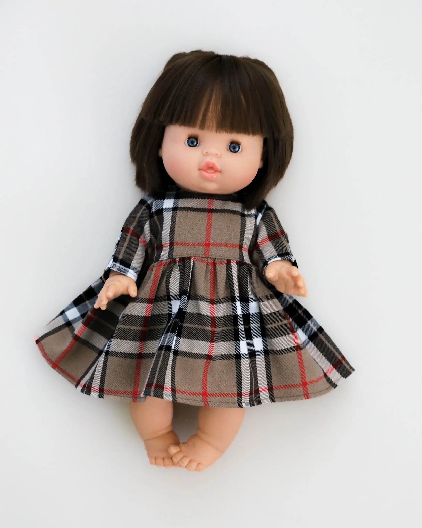 Minikane Doll Clothes | Holiday Doll Dress - Plaid