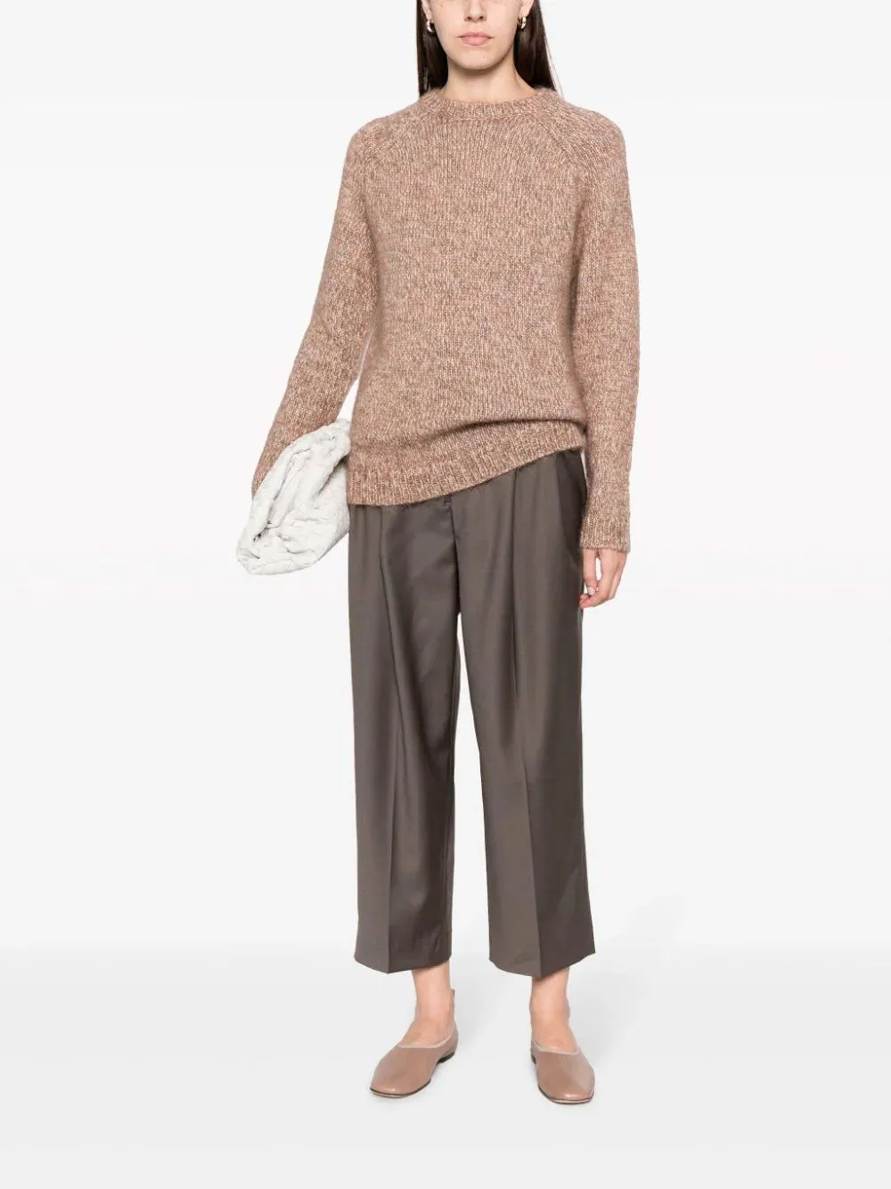 Mélange wool-blend jumper