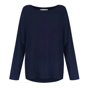 Mya Lightweight Boxy Jumper in Navy
