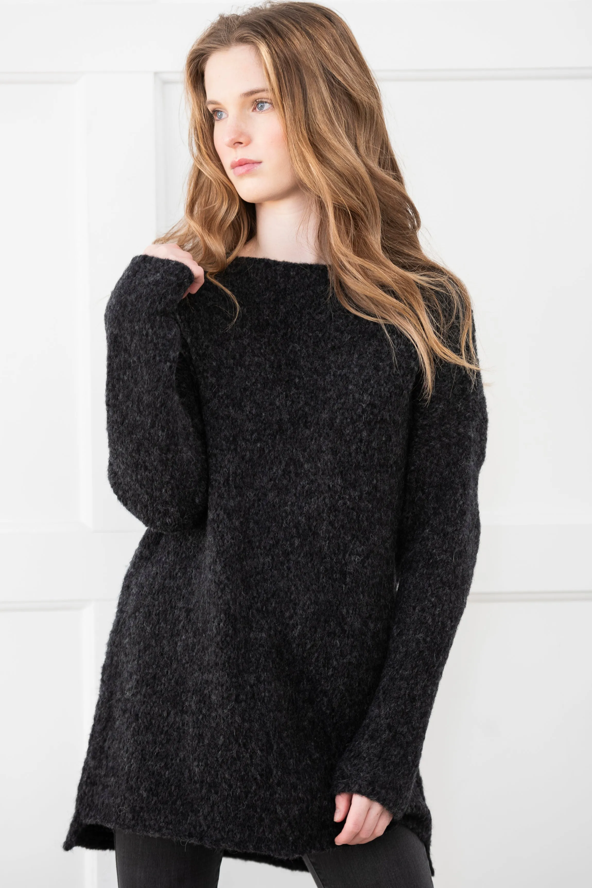 Oversized Alpaca knit sweater.