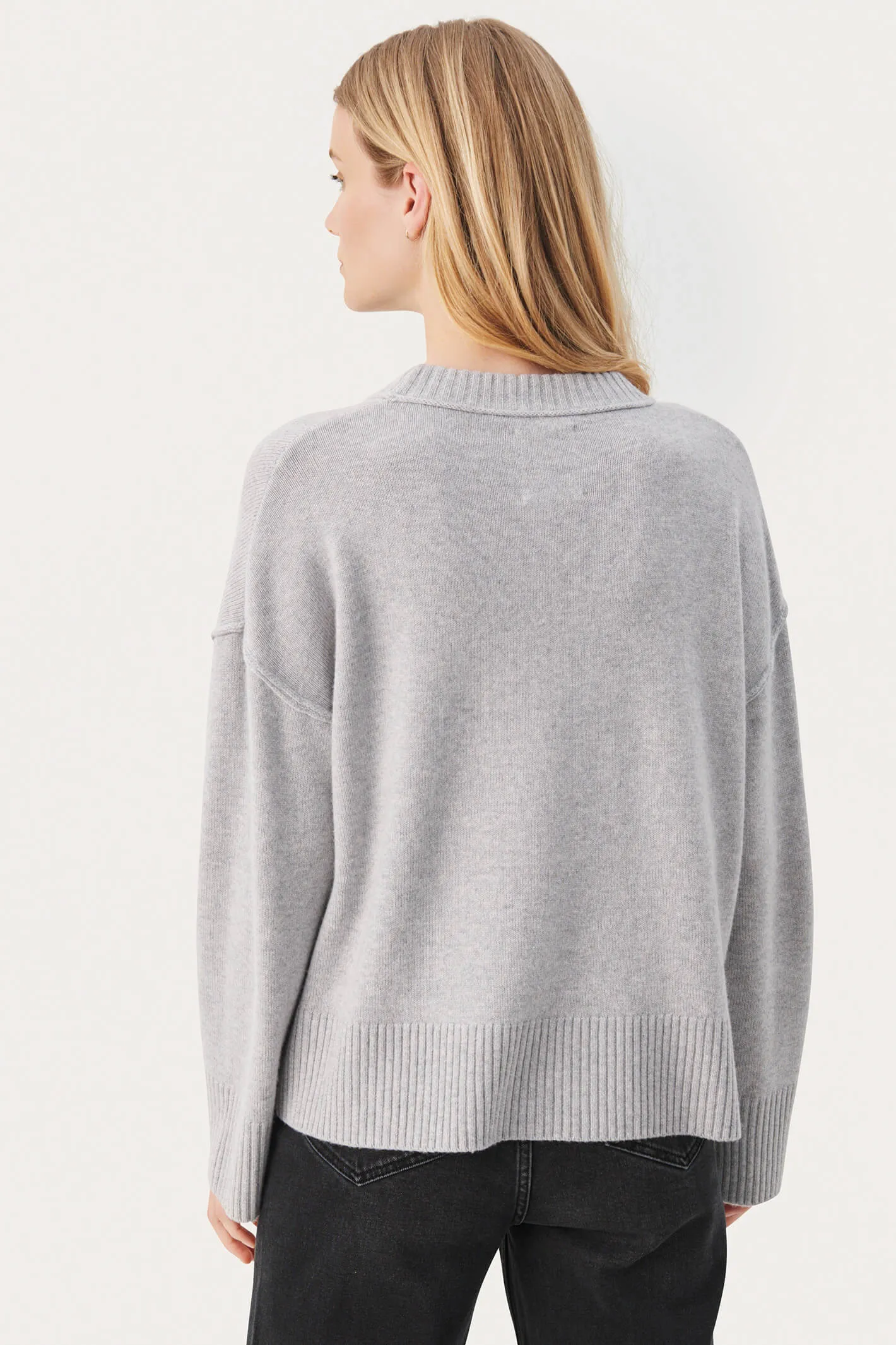 Part Two 30308020 CharlenePW 1541011 Light Grey Melange Jumper