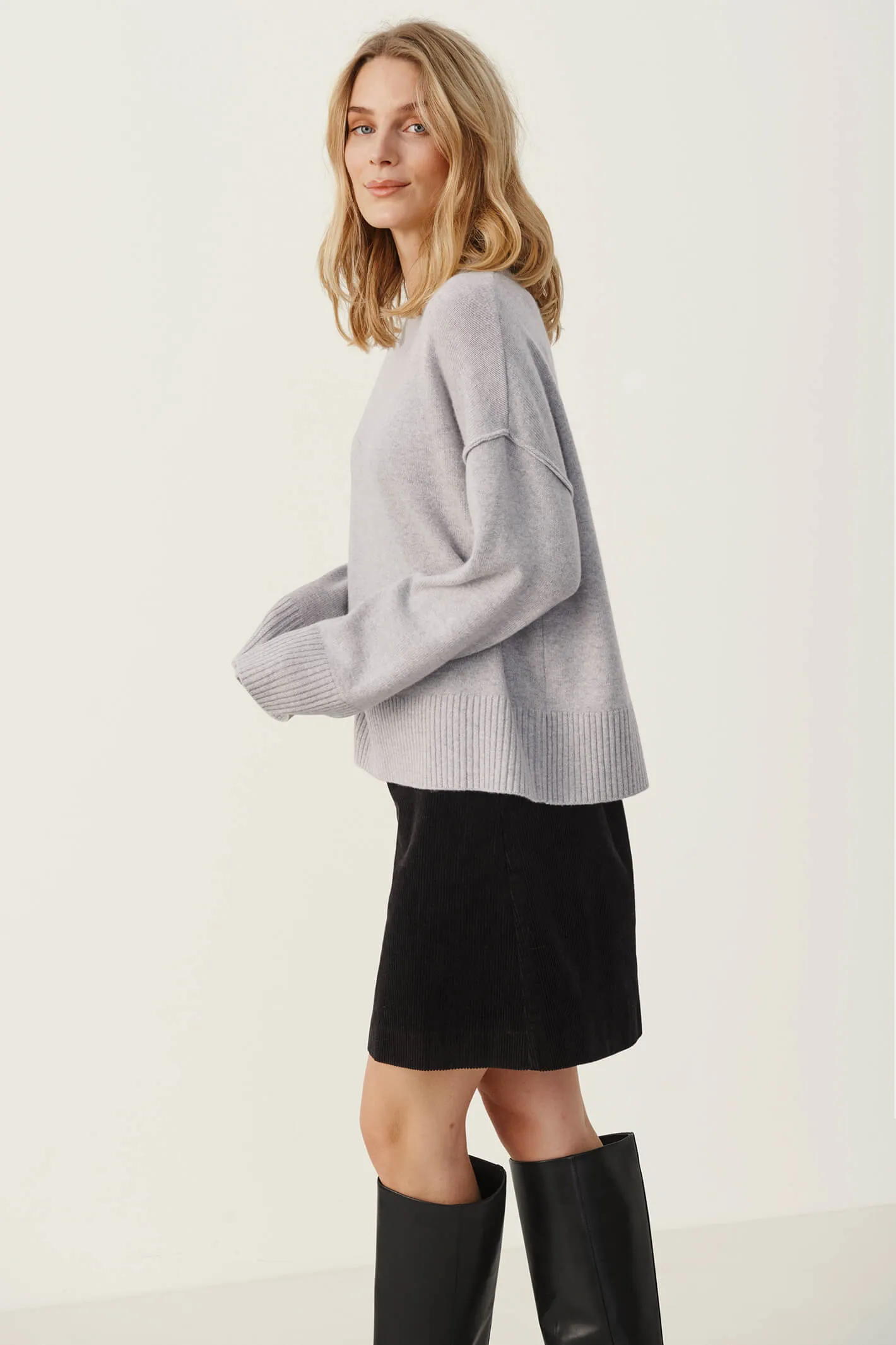 Part Two 30308020 CharlenePW 1541011 Light Grey Melange Jumper