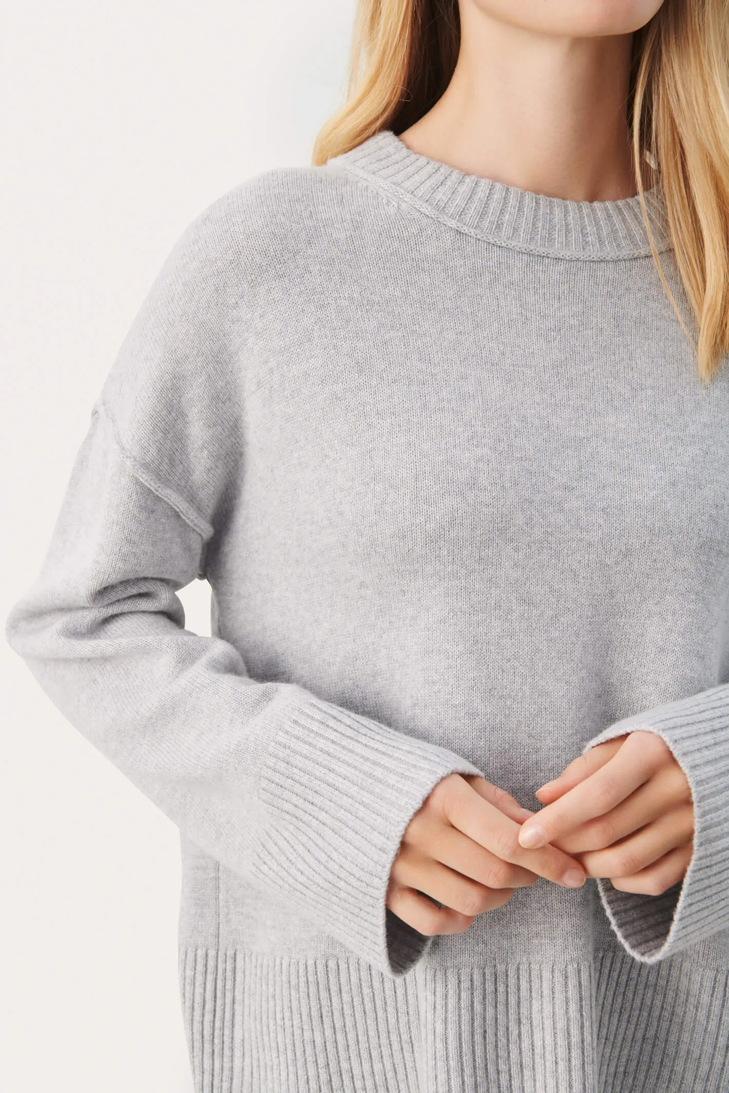 Part Two 30308020 CharlenePW 1541011 Light Grey Melange Jumper