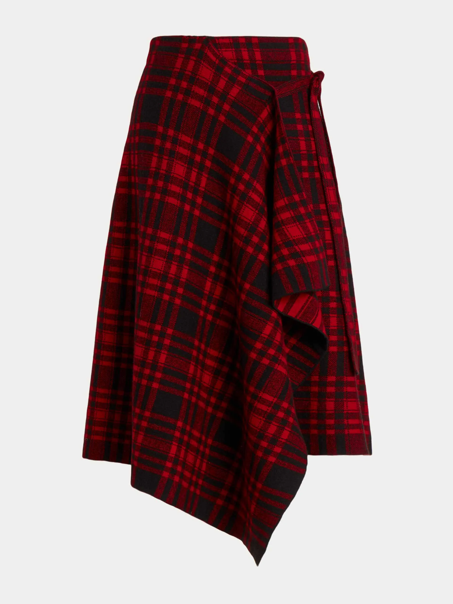 Plaid wrap jumper skirt