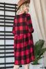 RED PLAID BABYDOLL DRESS